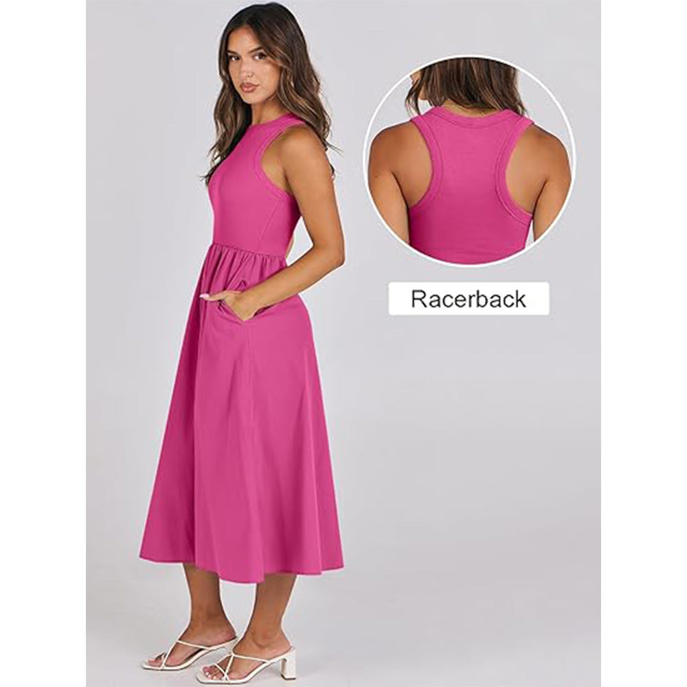 🌊Boho Beach Magic! Patchwork Knit Dress w/ Secret Pockets✨ Racerback Tank Dress💫 Flowy Midi Sundress | Summer Casual TikTok Viral 🌊Boho Beach Magic! Patchwork Knit Dress w/ Secret Pockets✨ Racerback Tank Dress💫 Flowy Midi Sundress | Summer Casual TikTok Viral